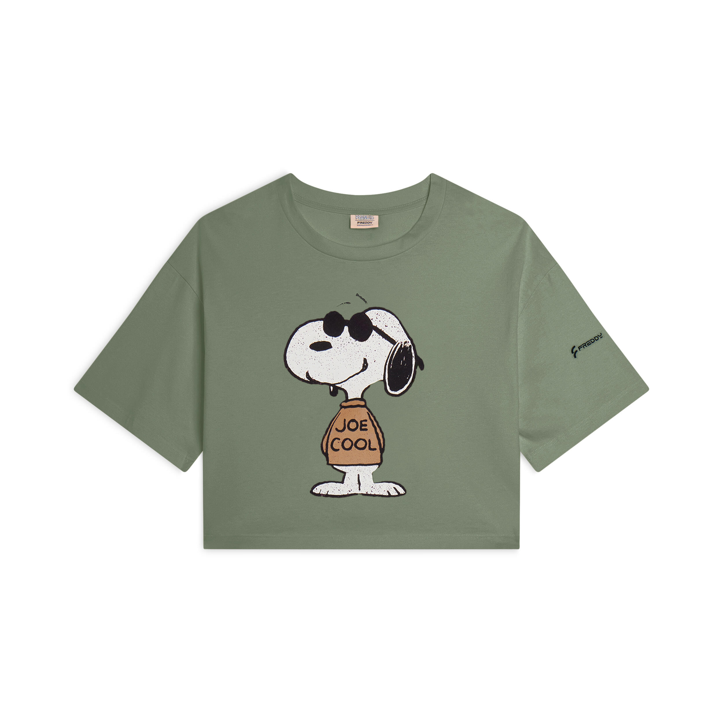 FREDDY T-shirt corta comfort fit con grande stampa Snoopy