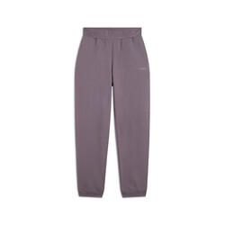 Pantalon de jogging en molleton brossé pour femme avec bande élastiquée ornée du