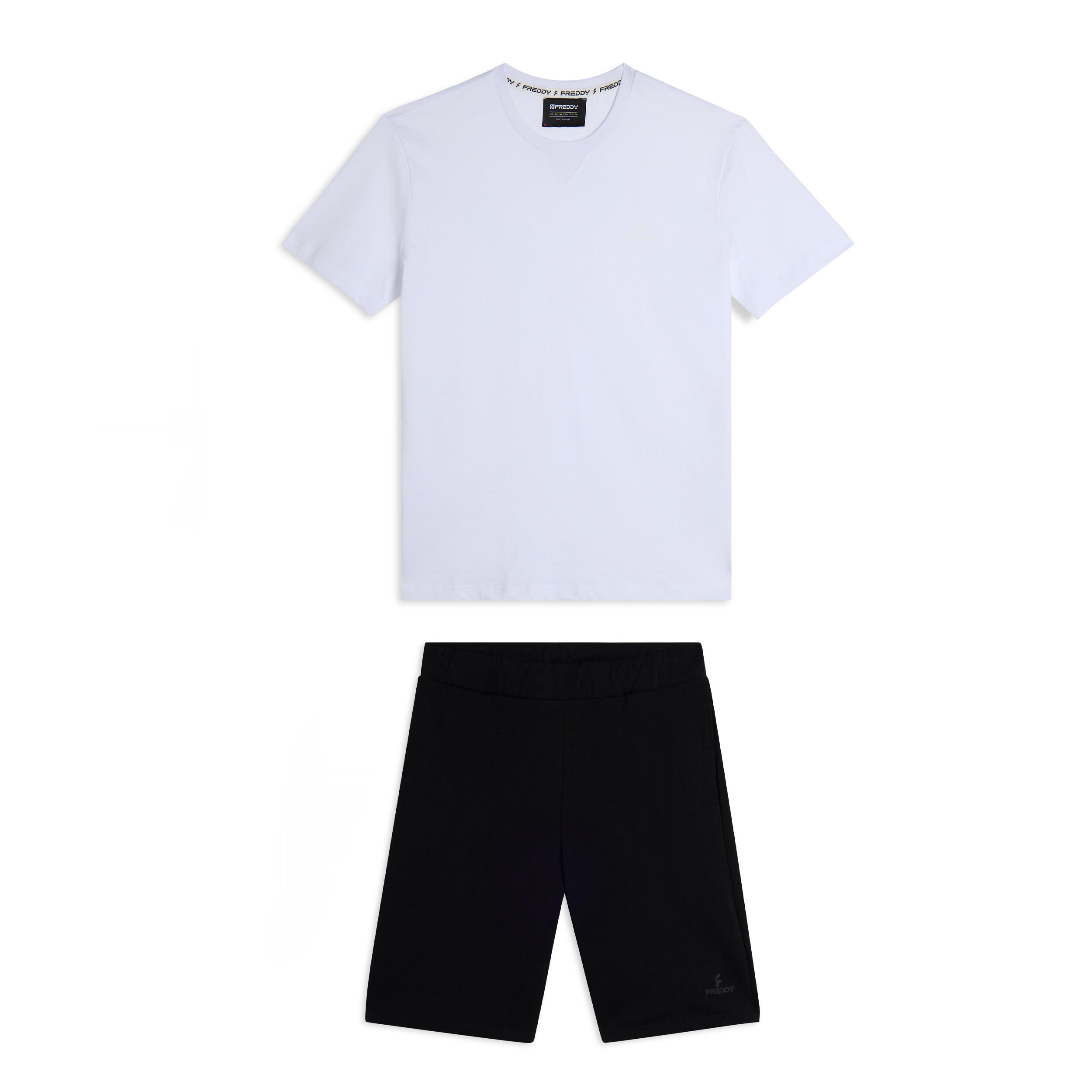 Freddy - Tenue De Sport En Coton Avec Un T-shirt Et Un Bermuda - Survêtement - Blanc - 44 L - Decathlon