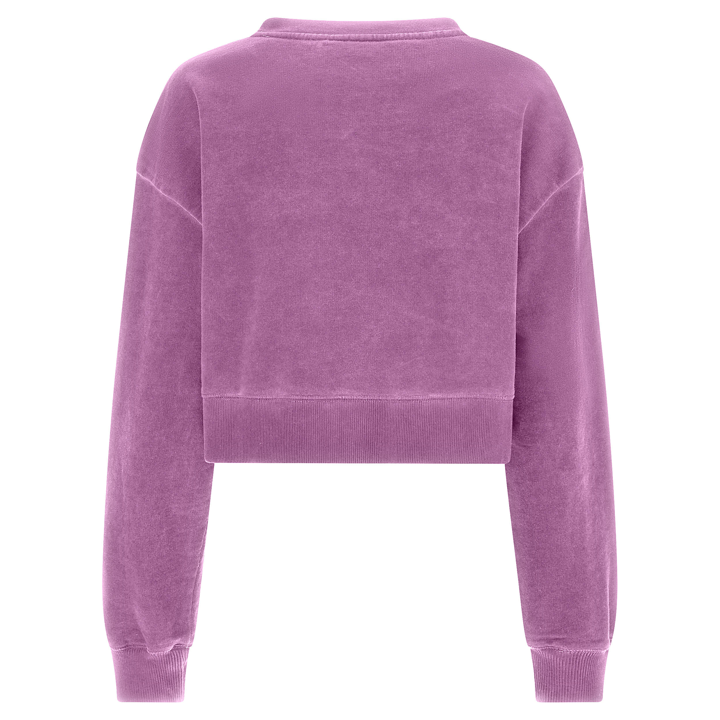 Sweat-shirt court teint à froid avec logo effet craquelé 2/2