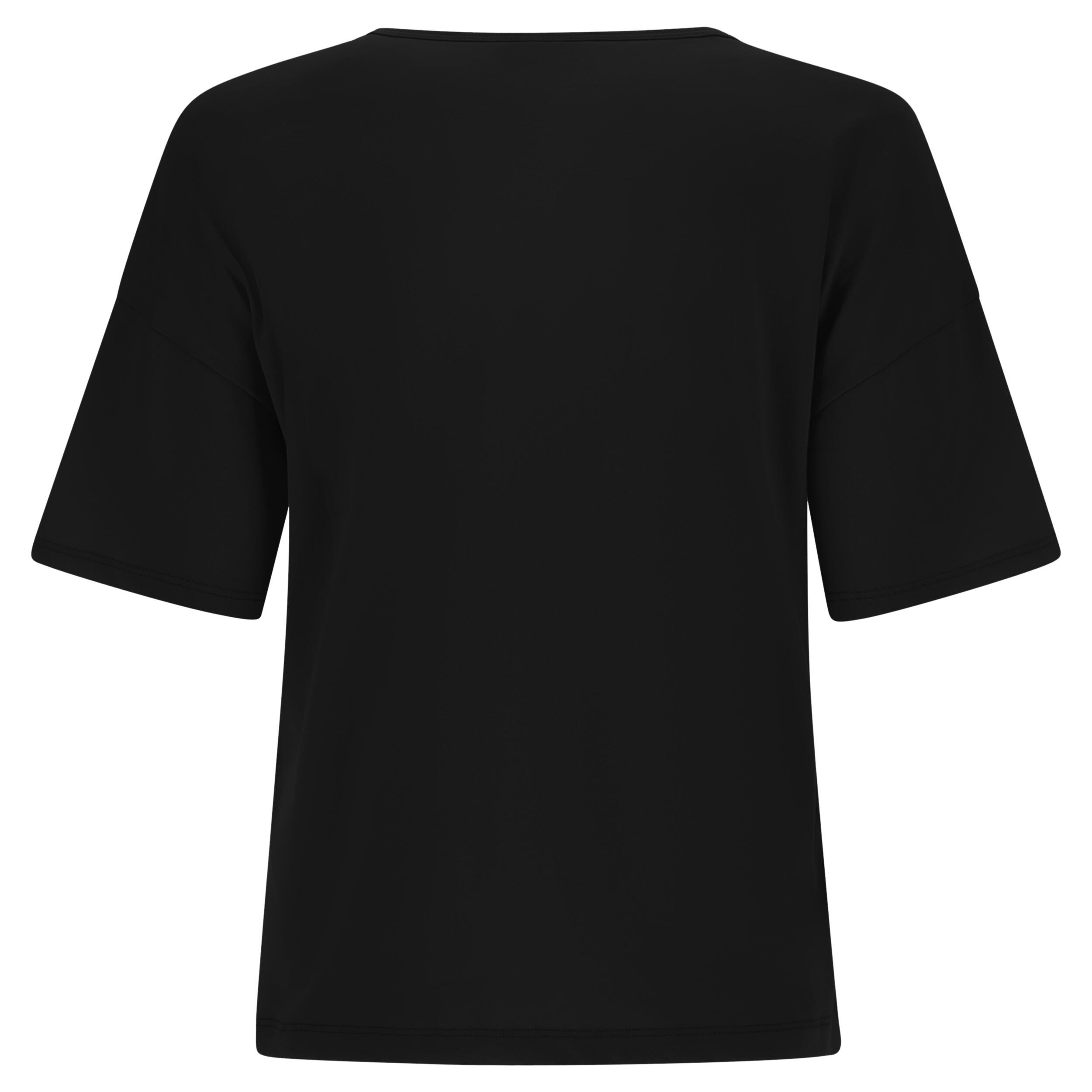 T-shirt en jersey léger avec pièce décorative flamant rose ton sur ton 2/2