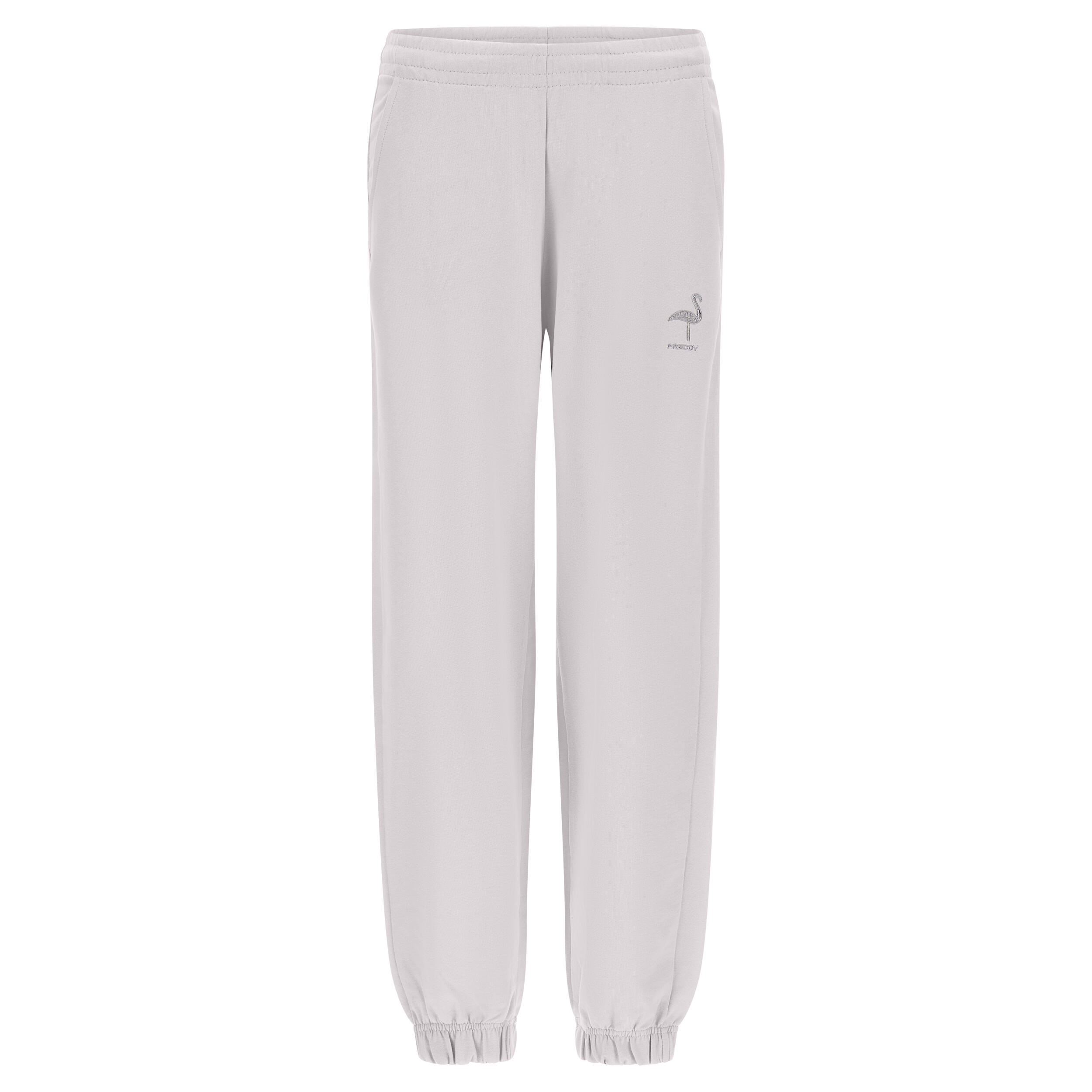 Freddy - Jogger En Molleton Léger Avec Pièce Décorative Flamant Rose Ton Sur Ton - Pantalons - Blanc - 38 S - Decathlon