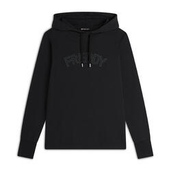 Sweat-shirt à capuche pour femmes avec imprimé paisley et logo clouté
