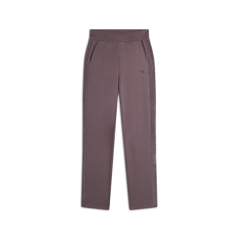 Pantalon pour femme en molleton de viscose avec bandes de velours