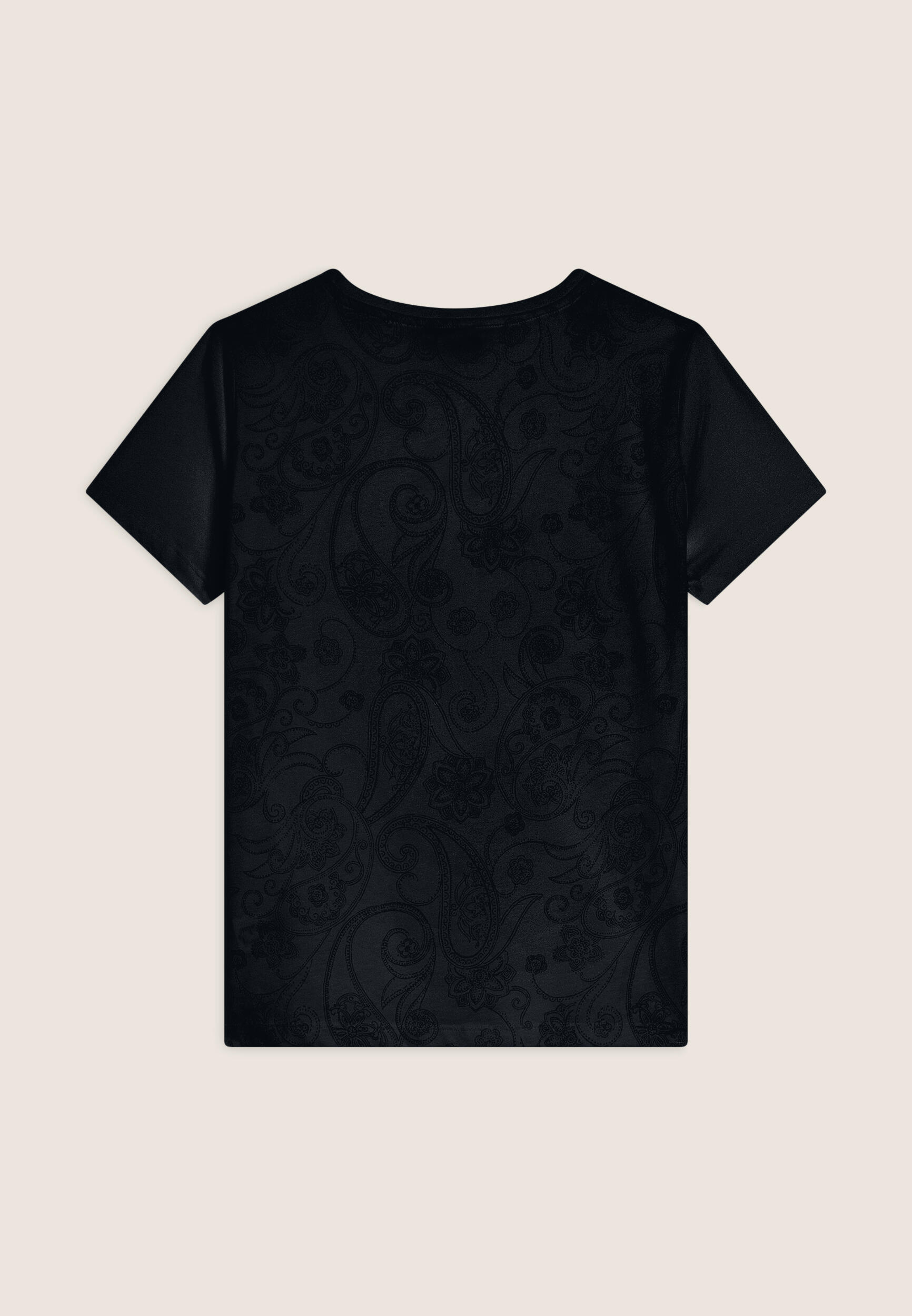 T-shirt en jersey pour femme, arrière motifs paisley 2/3