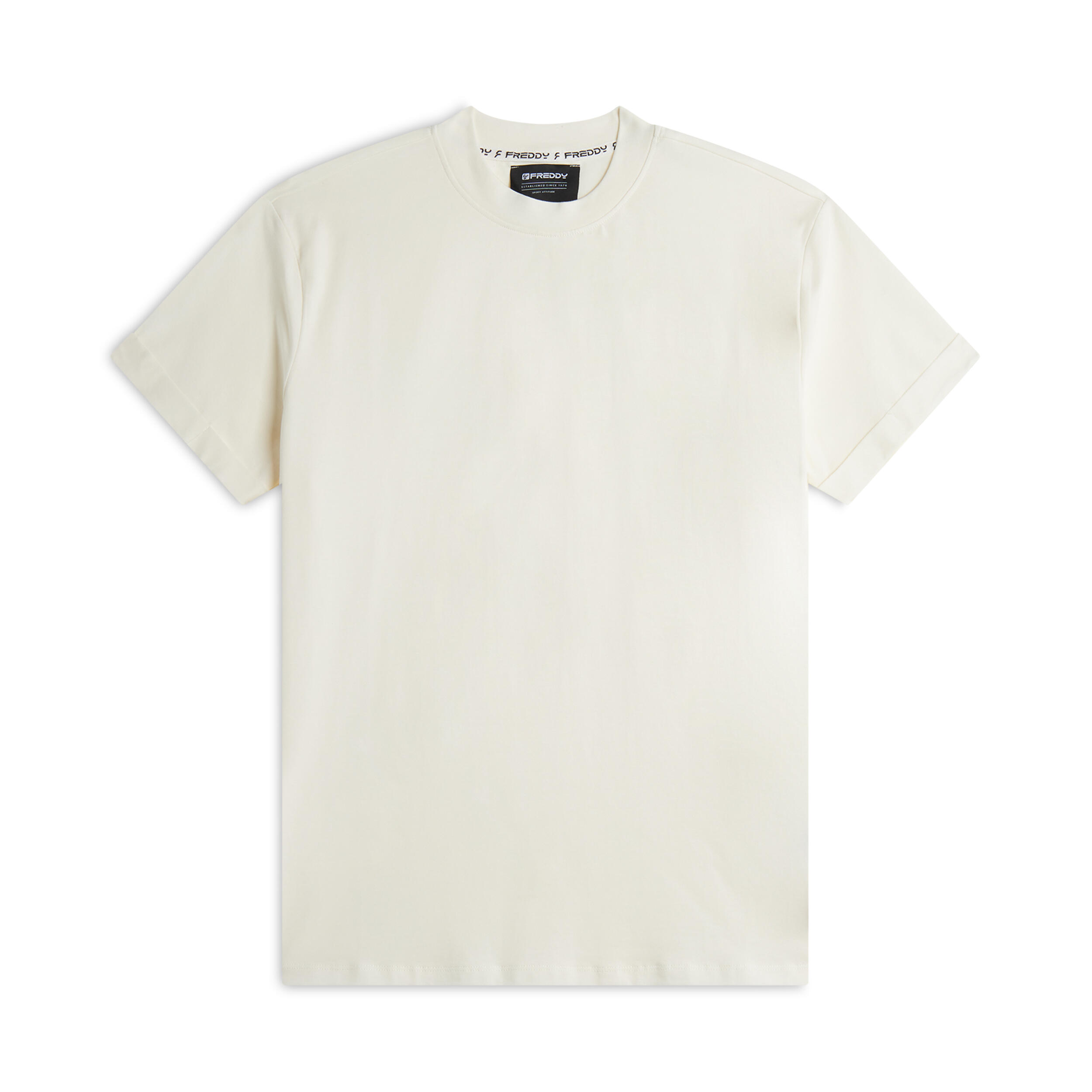 FREDDY T-shirt Uomo in Jersey con risvolto sulle maniche