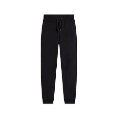 Pantaloni donna in felpa garzata con logo floreale sul fondo