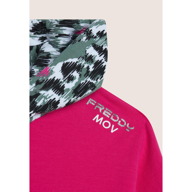 Sweat-shirt à capuche tacheté pour femme, coupe confortable