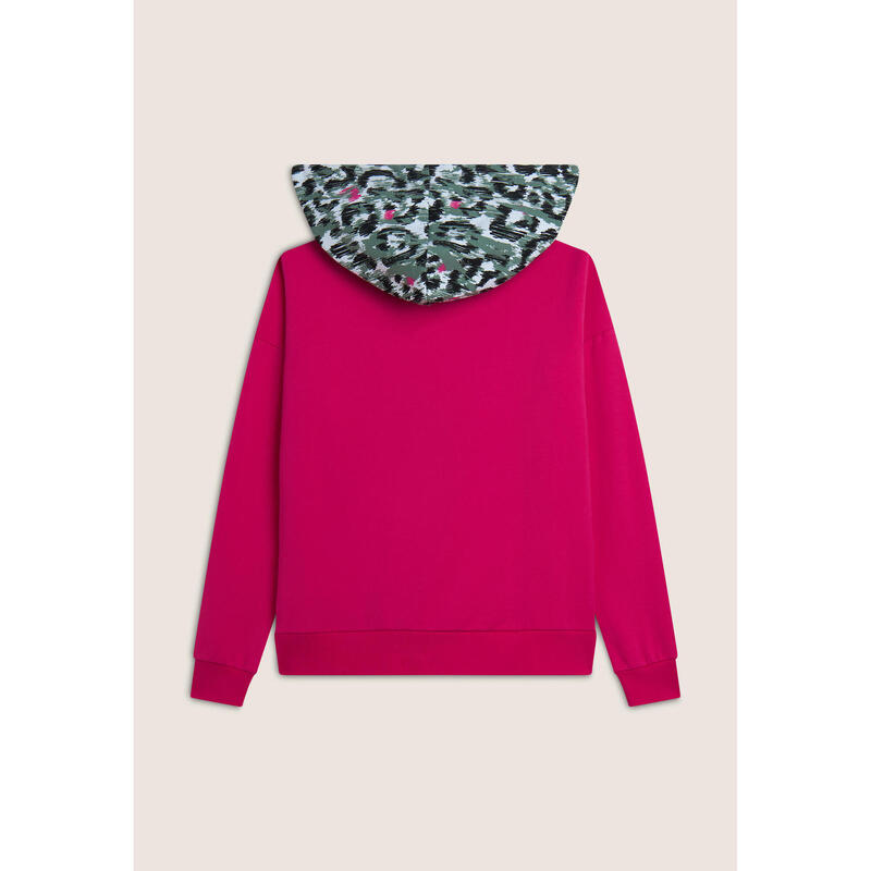 Sweat-shirt à capuche tacheté pour femme, coupe confortable