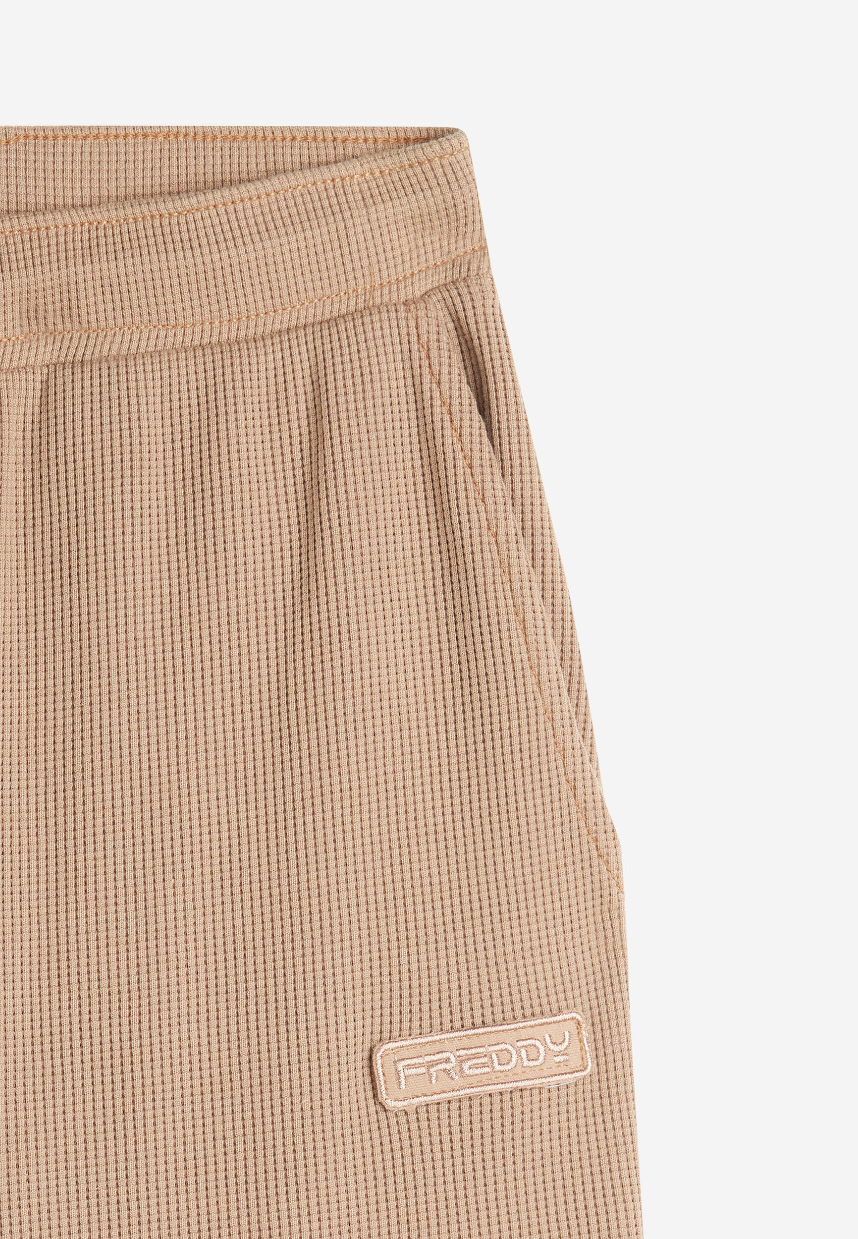 Pantalon de jogging pour femme en jersey nid d’abeille 3/4
