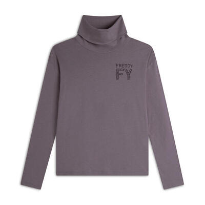 Lupetto Regular Fit da donna con Logo FY in Strass