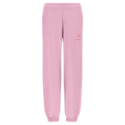 Jogger en molleton léger avec pièce décorative flamant rose ton sur ton