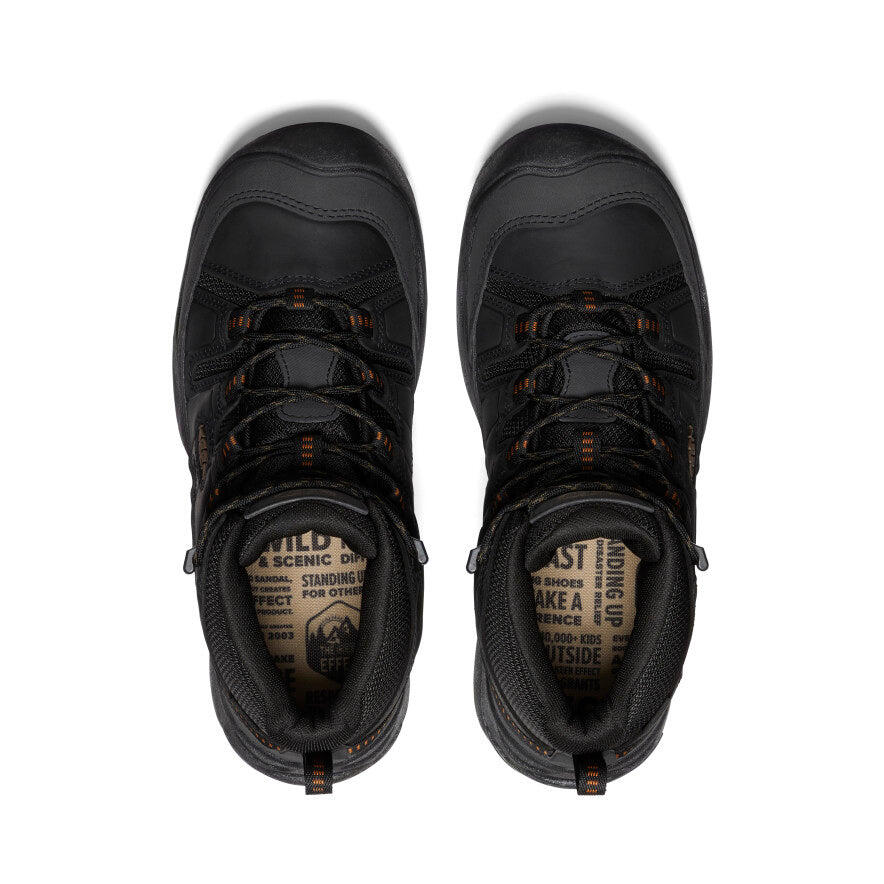 MEN'S KEEN HIKING SHOES - CIRCADIA MID WP - BLACK/CURRY