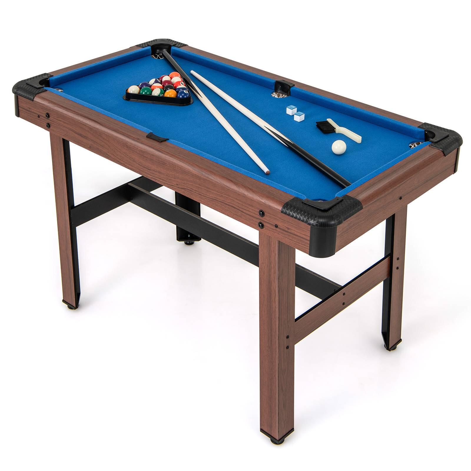 Game Table Pool, Snooker, Billiard Table w/Full Accessories Blue 122x61x76