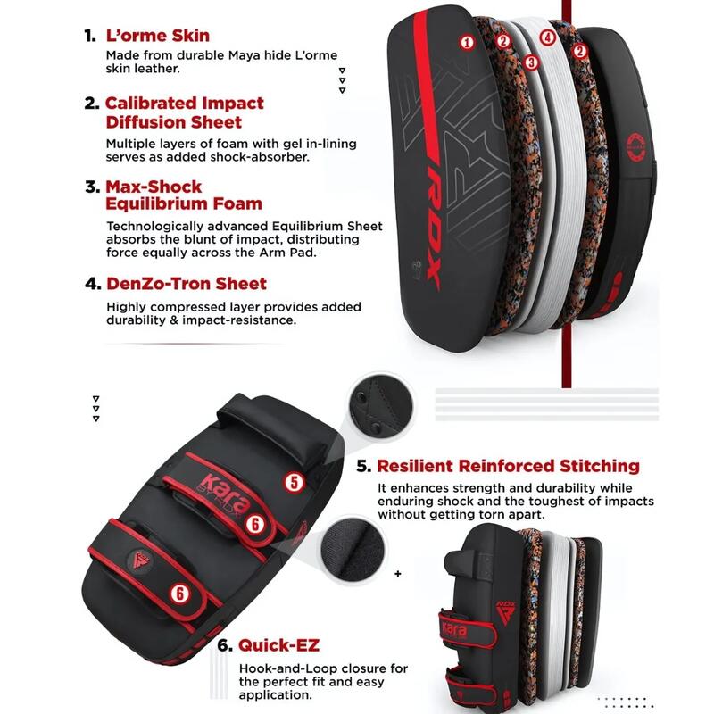 Scut Rdx F6 Matte Thai Pad, Negru, uni