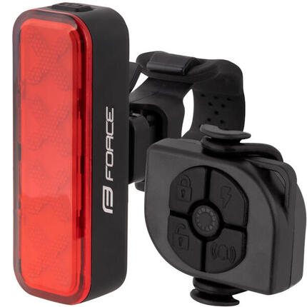 Lampka rowerowa tylna inteligentna z pilotem i alarmem Force Alarm 300LM
