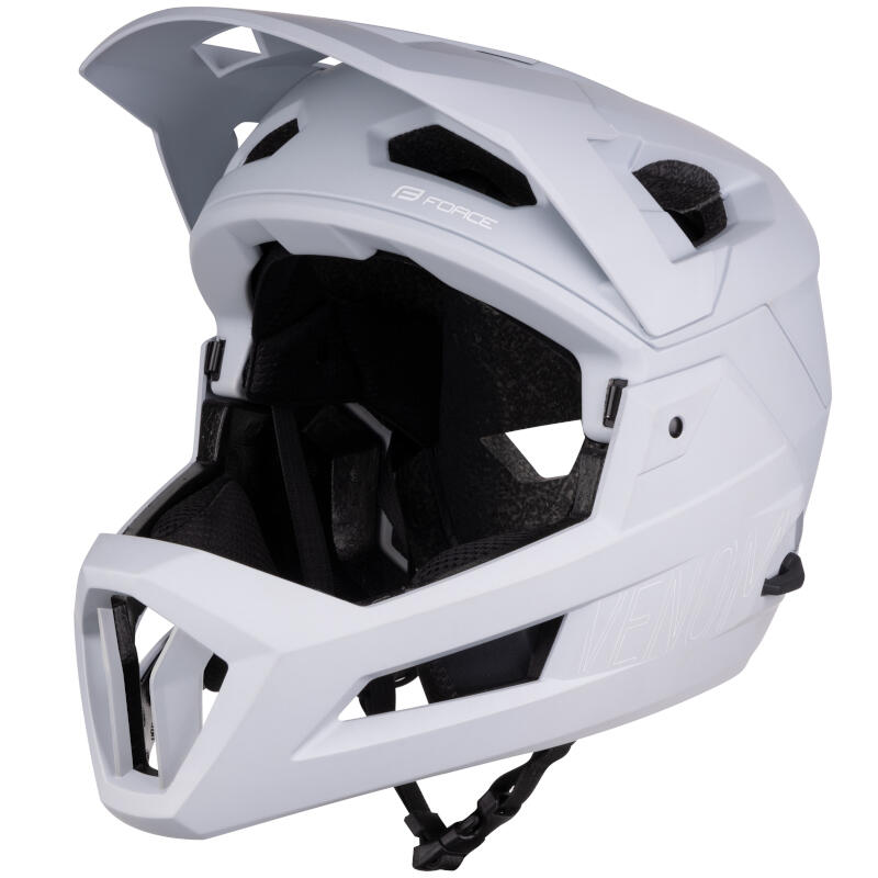 Kask rowerowy dla dorosłych full face Force Venom z odpinaną szczęką