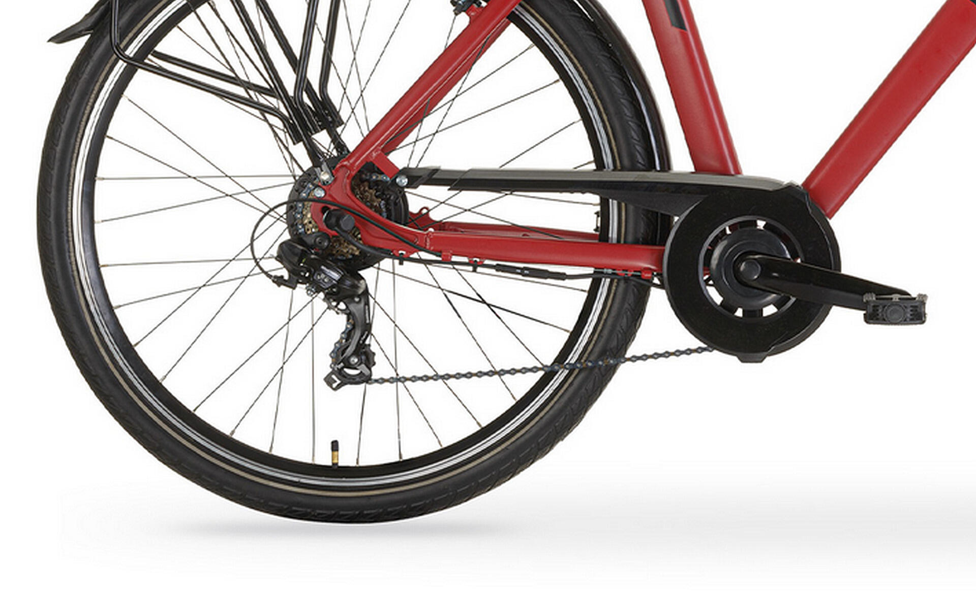 Elektro-Citybike RHEA  MAN 28 Zoll, rot 4/4