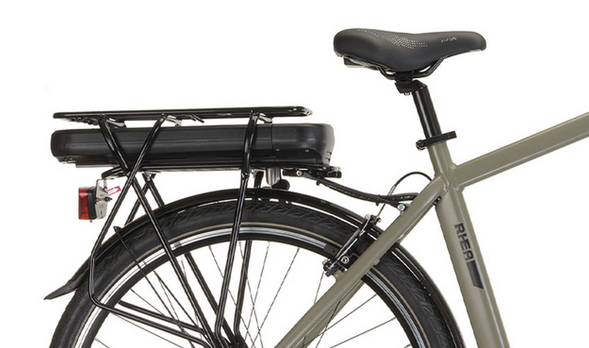 Elektro-Citybike RHEA  MAN 28 Zoll, oliv 3/4