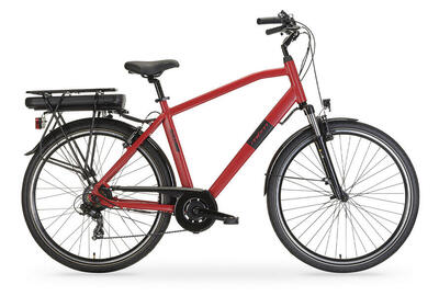 Elektrische stadsfiets rhea man 28 inch, rood