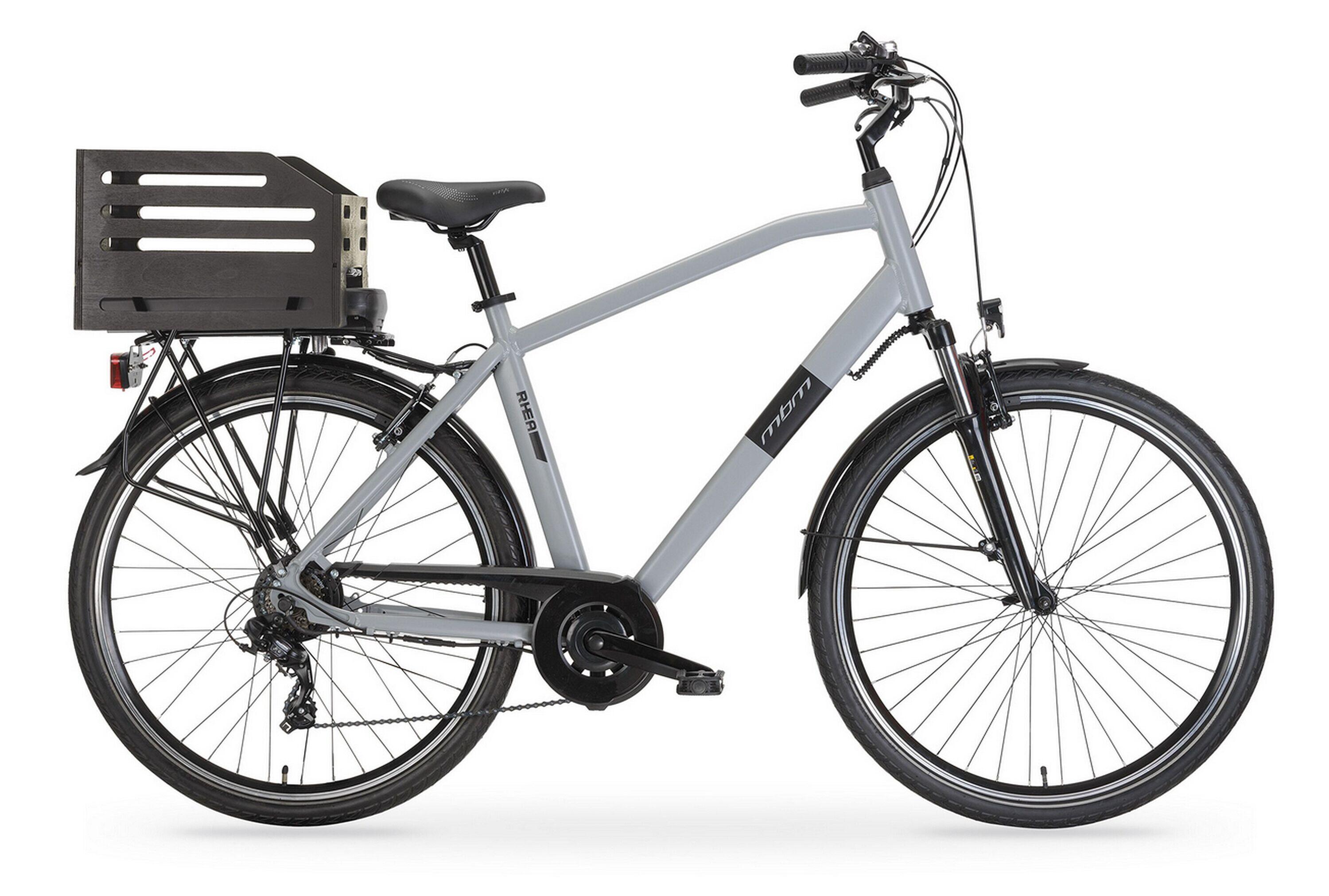 Elektrische stadsfiets RHEA MAN 28 inch, grijs 1/4