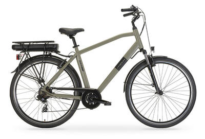 Elektrische stadsfiets rhea man 28 inch, olijfgroen