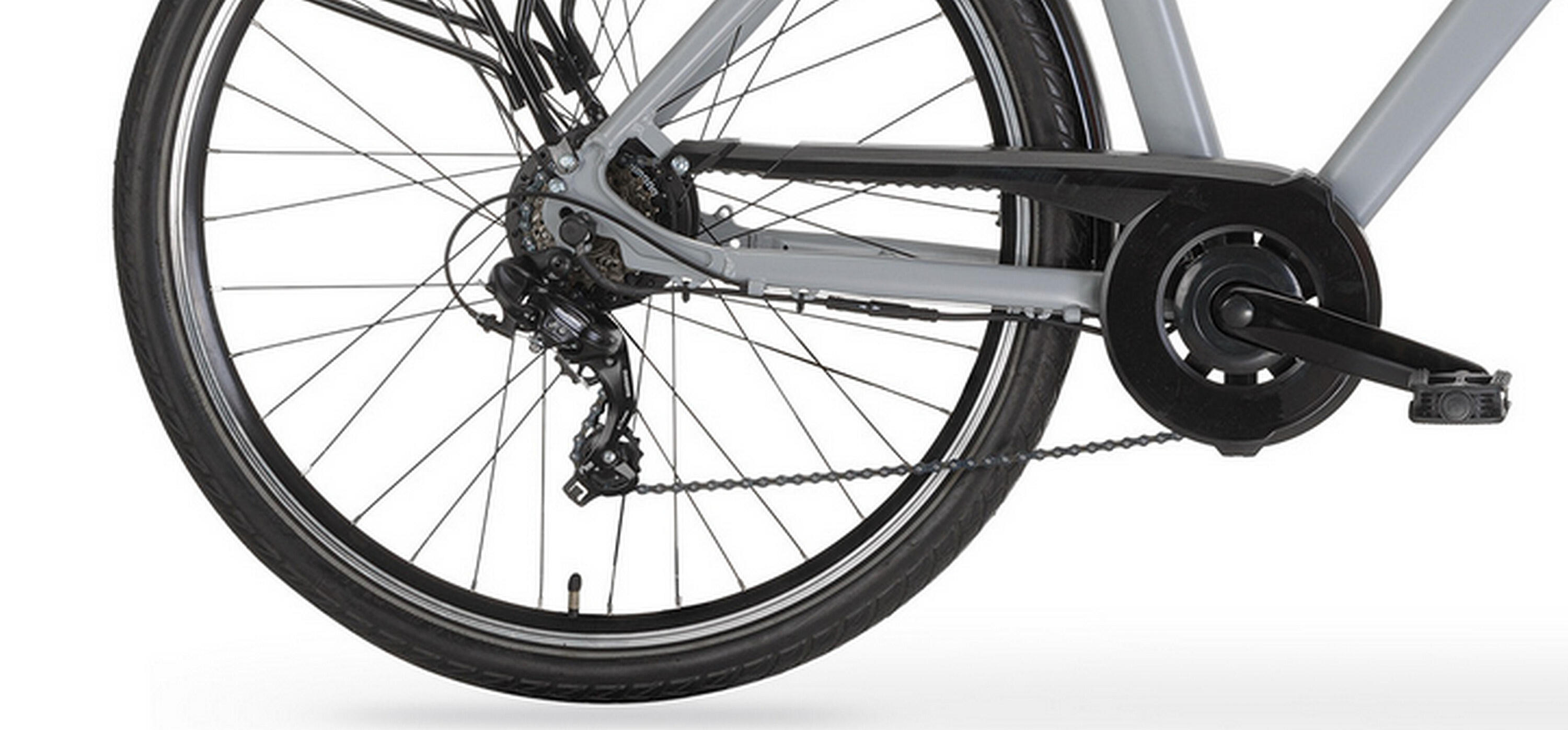 Elektrische stadsfiets RHEA MAN 28 inch, grijs 4/4