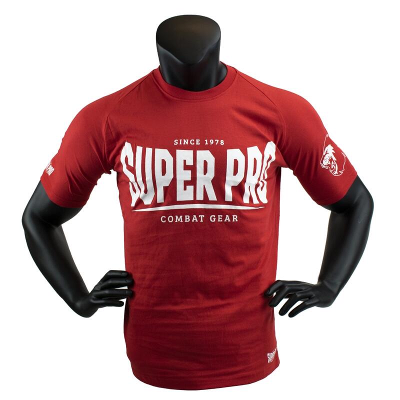 Super Pro T-Shirt S.P. Logo Rood/Wit