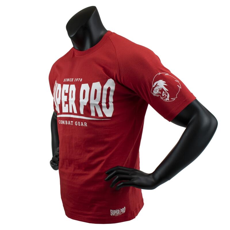 Super Pro T-Shirt S.P. Logo Rood/Wit