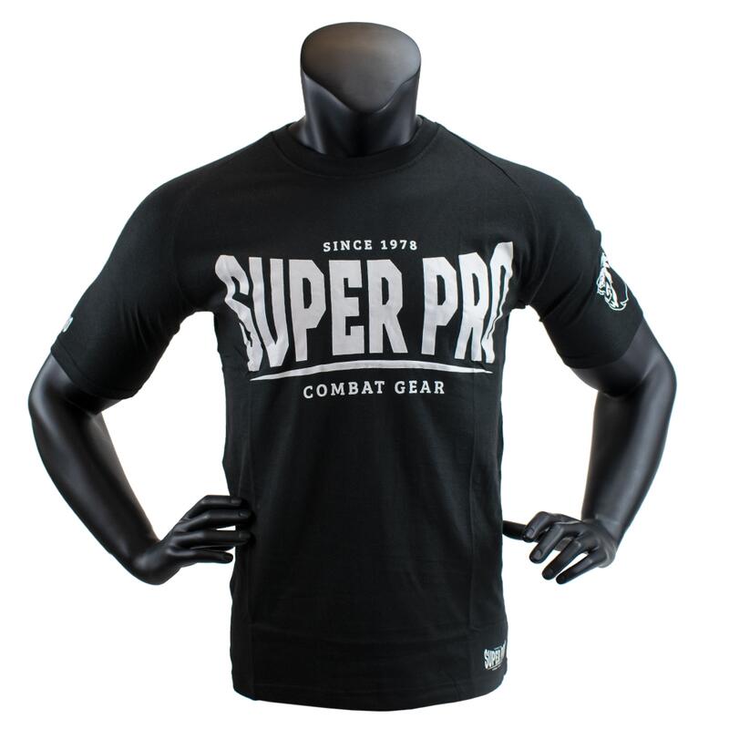 Super Pro T-Shirt S.P. Logo Zwart/Wit