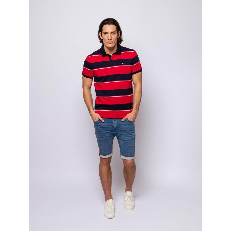 Tricou cu mânecă scurtă, cu guler, pentru bărbați DURAD