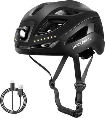 Fahrradhelm Leuchtendes LED Wiederaufladbar Einstellbar 57-61 cm