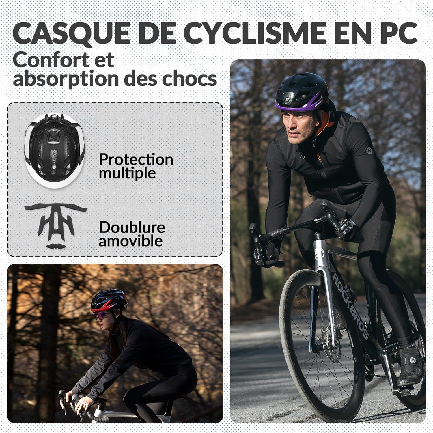 Casque de vélo Luminieux LED Rechargable  Réglable 57-61 cm 4/6