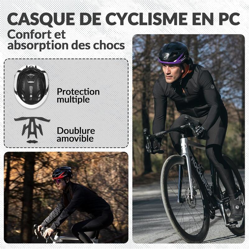 Casca biciclete de oraș adulți led integrat, reglabil negru