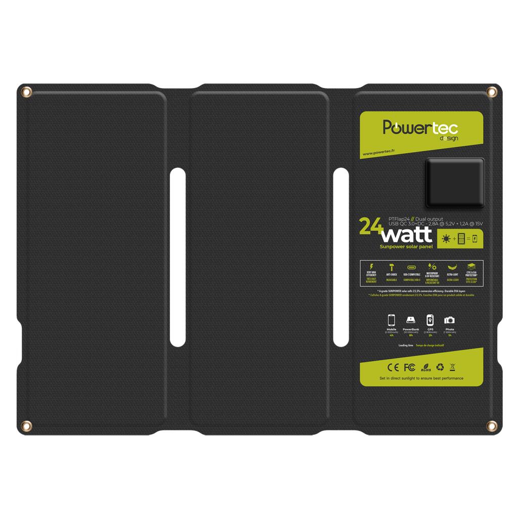 Chargeur solaire Dual 5V USB / 12V DC5521 - MPPT - 700g étanche et incassable 2/7