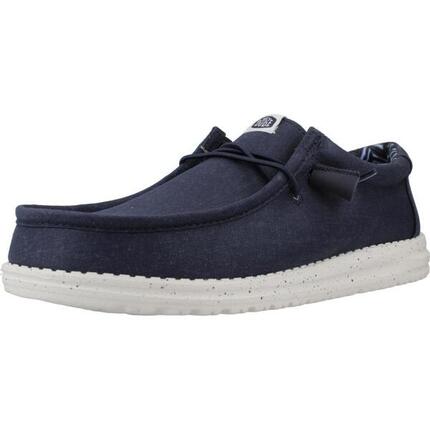Baskets Hey Dude Modèle Wally Stretch Canvas Couleur Bleu
