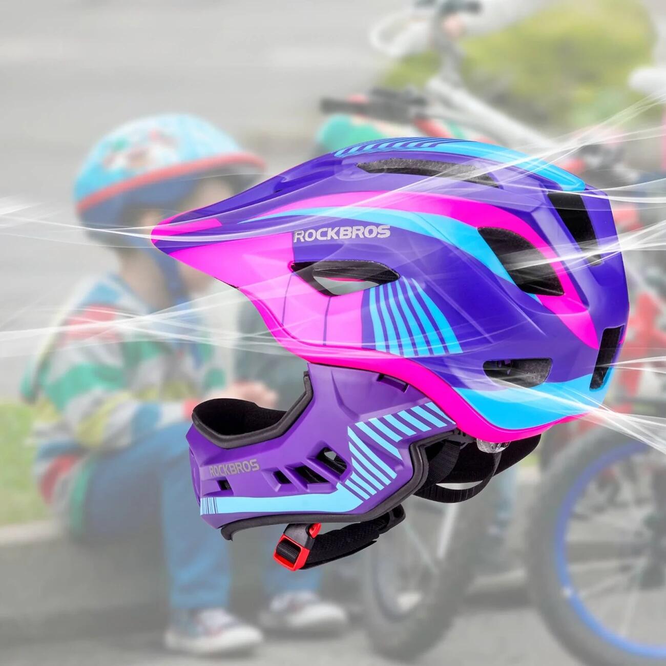 Casco da bicicletta per bambini con mentoniera rimovibile 6/7