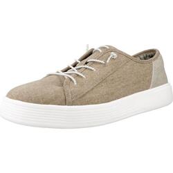 Baskets Hey Dude Modèle Cody Craft Linen Couleur Brun Clair