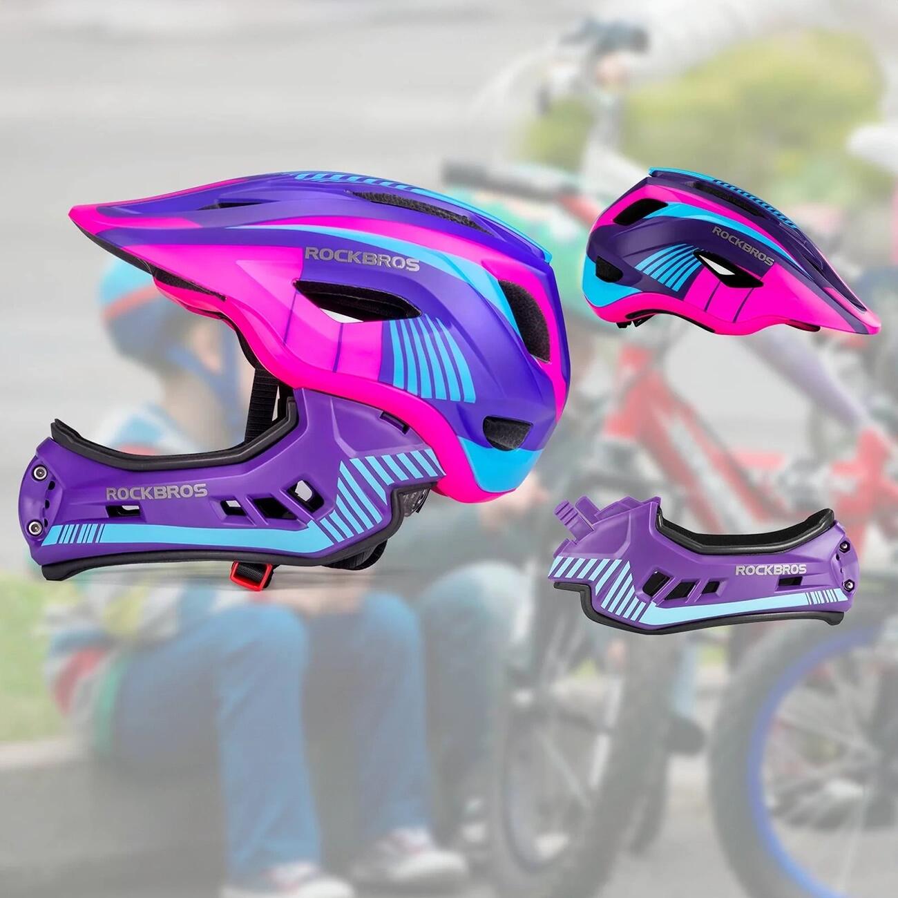 Kinderfahrradhelm mit abnehmbarem Kinnschutz | Decathlon