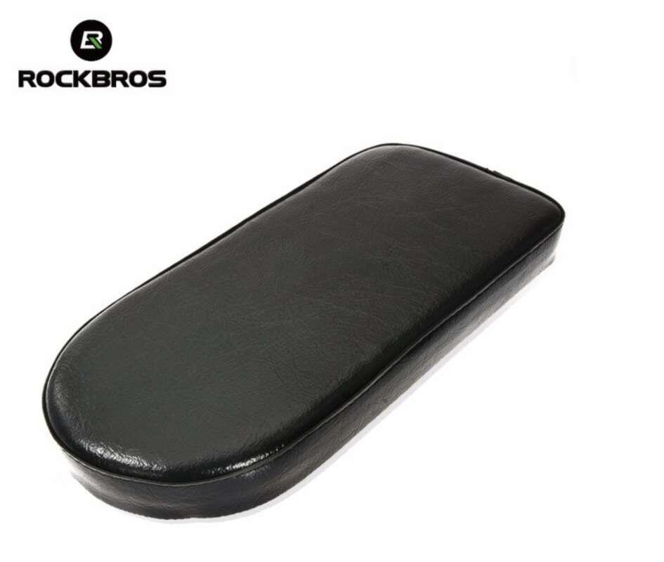 ROCKBROS Almofada Macia para Banco Traseiro de Bicicleta em Couro PU Preto