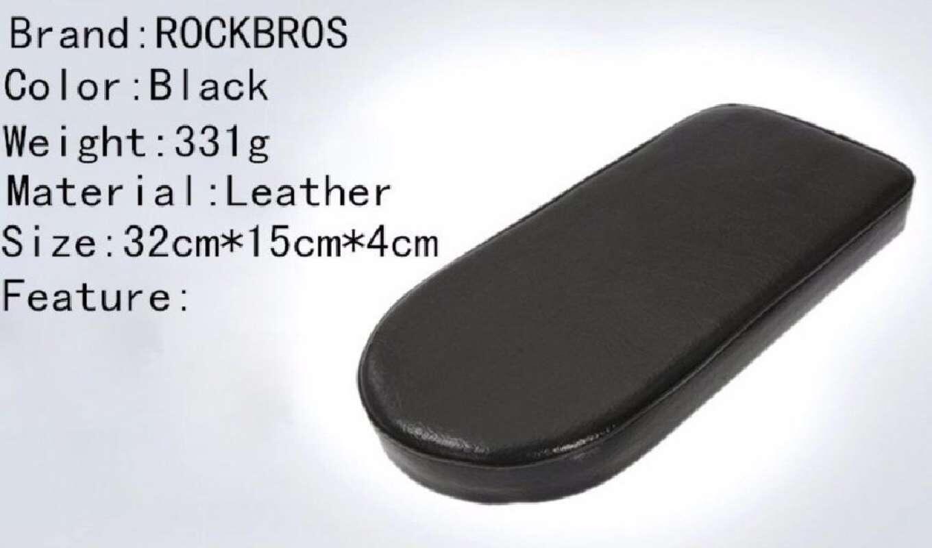 Coussin de Selle Arrière de Vélo Souple en Cuir PU Noir 4/6