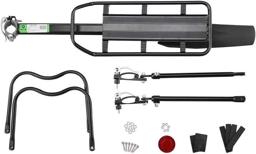 Porte-bagages vélo fixation tige de selle avec réflecteur et garde-boue 7/7