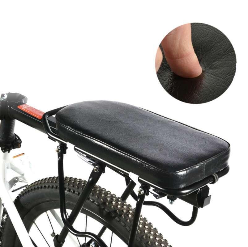 Coussin de Selle Arrière de Vélo Souple en Cuir PU Noir 6/6