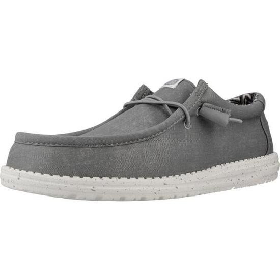 Baskets Hey Dude Modèle Wally Stretch Canvas Couleur Gris