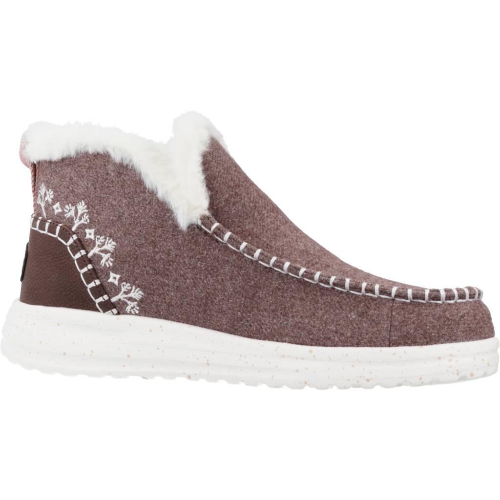 Hey Dude Modelo Denny Faux Shearling Cor Castanho 5/5