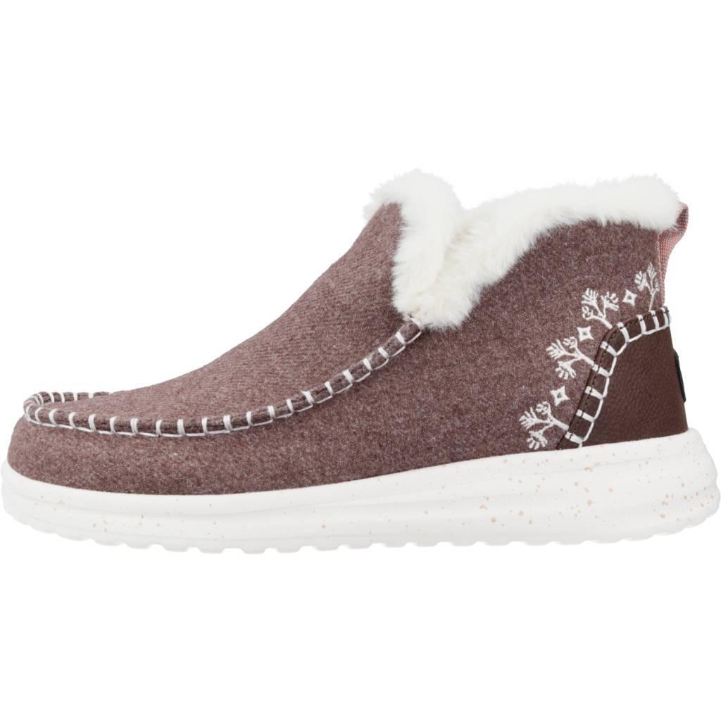 Hey Dude Modelo Denny Faux Shearling Cor Castanho 2/5