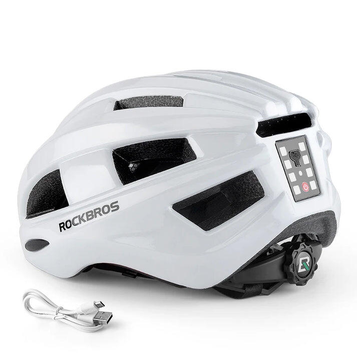 Casco da Bici Leggero Luminoso Lampeggiante ROCKBROS Decathlon