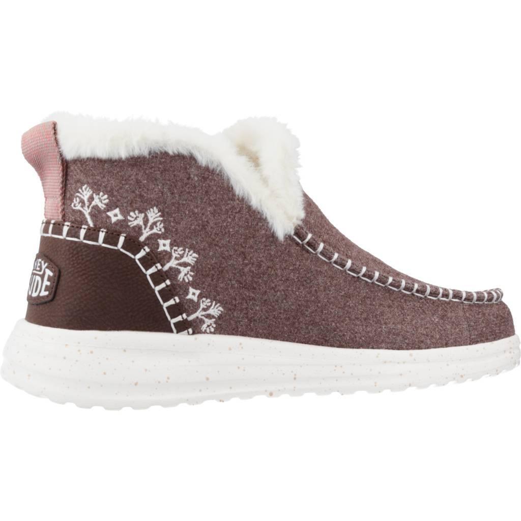 Hey Dude Modelo Denny Faux Shearling Cor Castanho 4/5