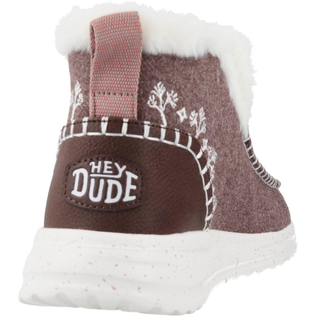 Hey Dude Modelo Denny Faux Shearling Cor Castanho 3/5