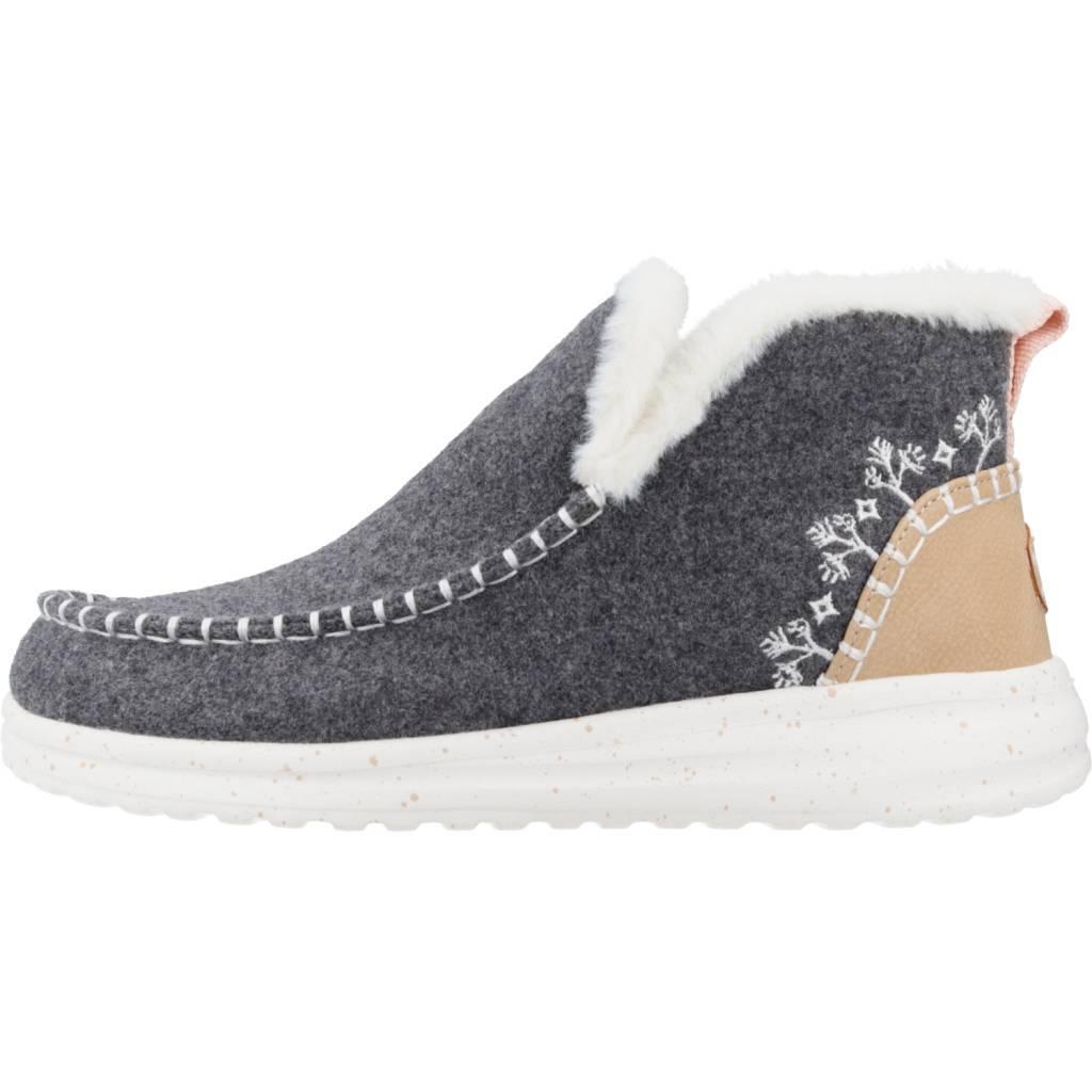 Botines Mujer Hey Dude Denny Faux Shearling Gris 2/5